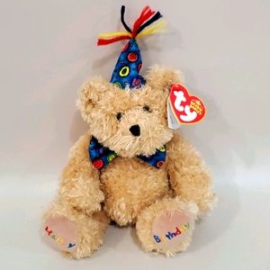 Happy Birthday TY fuzzy teddy bear
